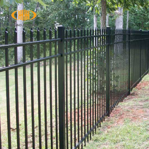 Decorative steel picket metal fence panels